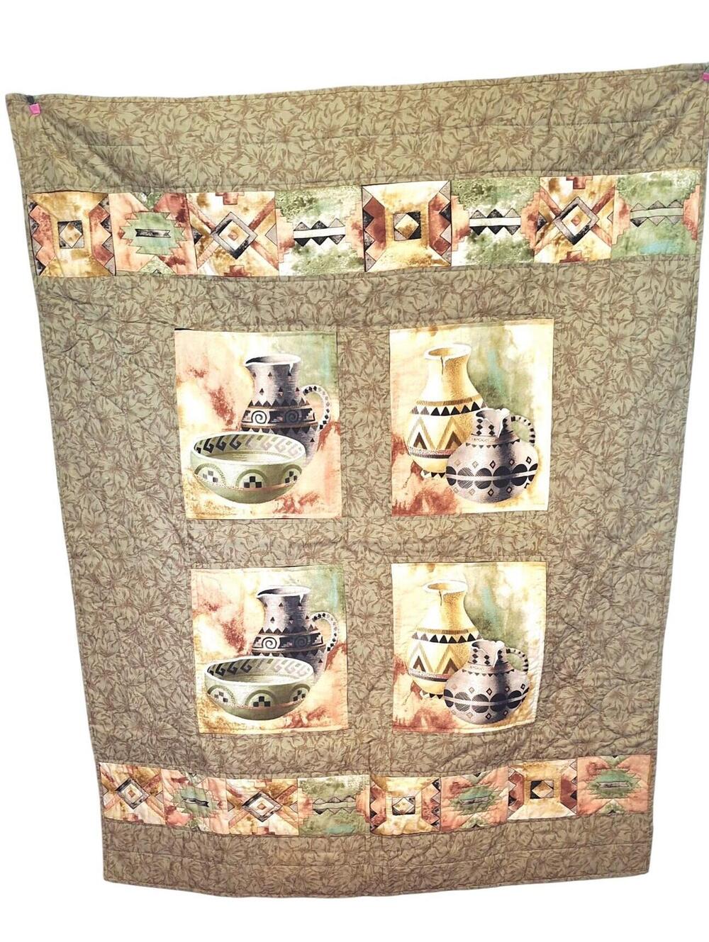Handmade Reversible Quilt with Two Distinct Themes - 47.5" x 36.5"